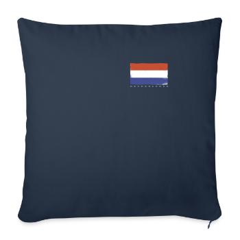 Pays-Bas Drapeau Nederland Holland Néerlandais - Housse de coussin décorative 45 x 45 cm - bleu marine - Devant