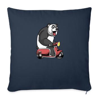 Scooter scooter mobylette scooter - Housse de coussin décorative 45 x 45 cm - bleu marine - Devant