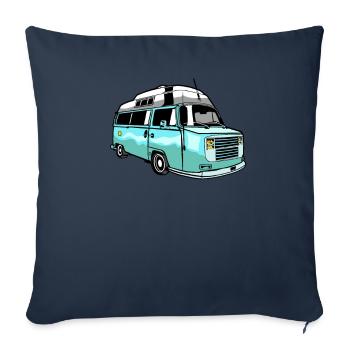 Camper Bus Caravan Camper Bus - Sofakissenbezug 45 x 45 cm - Navy - Vorne