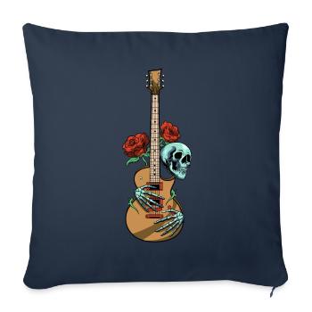 Guitare électrique guitare - Housse de coussin décorative 45 x 45 cm - bleu marine - Devant