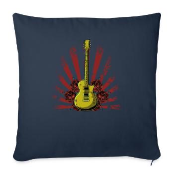 Guitare électrique guitare - Housse de coussin décorative 45 x 45 cm - bleu marine - Devant
