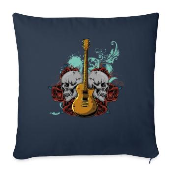 Guitare électrique guitare - Housse de coussin décorative 45 x 45 cm - bleu marine - Devant