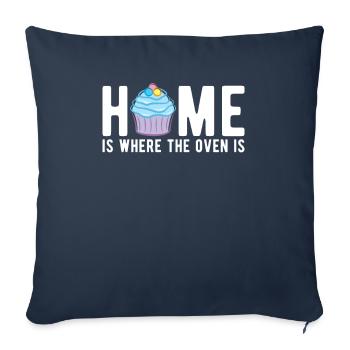 Boulangerie pâtisserie pâtissier - Housse de coussin décorative 45 x 45 cm - bleu marine - Devant