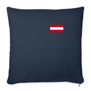 Autriche Flagge Austria Land Österreicher Wien - Housse de coussin décorative 45 x 45 cm - bleu marine - Devant