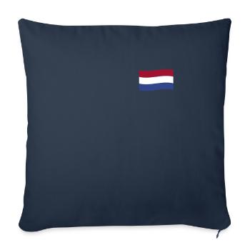 Pays-Bas Drapeau Nederland Holland Néerlandais - Housse de coussin décorative 45 x 45 cm - bleu marine - Devant