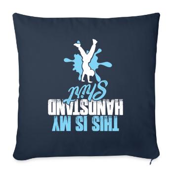 handstand cheerleading - Sofa pillowcase 17,3'' x 17,3'' (45 x 45 cm) - navy - Front