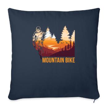 VTT VTT - Housse de coussin décorative 45 x 45 cm - bleu marine - Devant