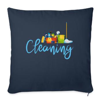 Funny cleaning lady Cleaner Housewife Cleaning - Sofa pillowcase 17,3'' x 17,3'' (45 x 45 cm) - navy - Front