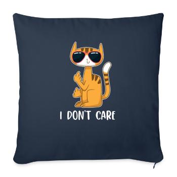 Chat locatif chat de la maison - Housse de coussin décorative 45 x 45 cm - bleu marine - Devant