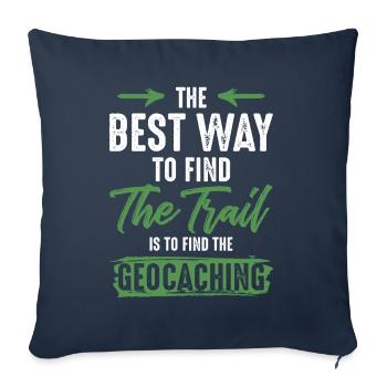 weg folgen geocaching - Sofakissenbezug 45 x 45 cm - Navy - Vorne