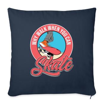 Skateboard Skateboarder Skater - Sofa pillowcase 17,3'' x 17,3'' (45 x 45 cm) - navy - Front