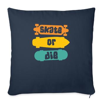 Skateboard Skateboarder Skater - Sofa pillowcase 17,3'' x 17,3'' (45 x 45 cm) - navy - Front