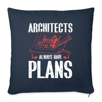 la planification de l’entreprise - Housse de coussin décorative 45 x 45 cm - bleu marine - Devant