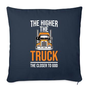 Camion routier camion routier - Housse de coussin décorative 45 x 45 cm - bleu marine - Devant