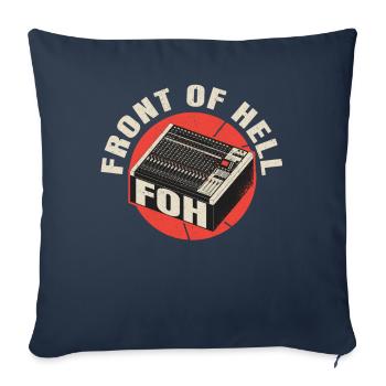 Technicien de son Sound Audio Engineer - Housse de coussin décorative 45 x 45 cm - bleu marine - Devant