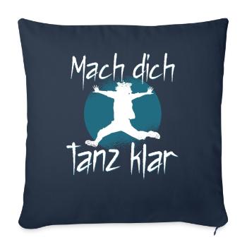Tanzen Tänzer Tanz - Sofakissenbezug 45 x 45 cm - Navy - Vorne