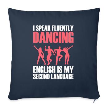 Danse Danse Danse - Housse de coussin décorative 45 x 45 cm - bleu marine - Devant
