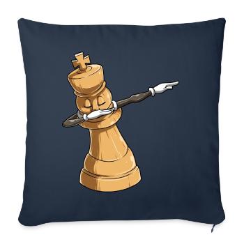 Chess King Dab Dabbing Dancing - Sofa pillowcase 17,3'' x 17,3'' (45 x 45 cm) - navy - Front
