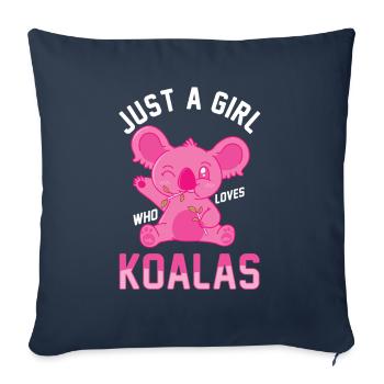 Koala Koalabär - Housse de coussin décorative 45 x 45 cm - bleu marine - Devant