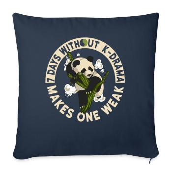 K-Pop Kpop K-Drama Korean Pop Musique - Housse de coussin décorative 45 x 45 cm - bleu marine - Devant