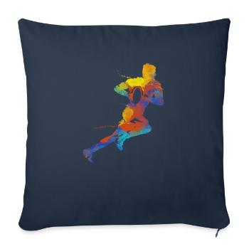 Rugby - Housse de coussin décorative 45 x 45 cm - bleu marine - Devant