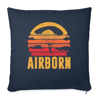 Parapente parapente - Housse de coussin décorative 45 x 45 cm - bleu marine - Devant