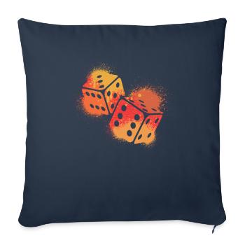 Rétro vintage jeu de plateau - Housse de coussin décorative 45 x 45 cm - bleu marine - Devant