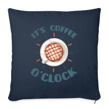 Café buveurs de café Amateurs de café - Housse de coussin décorative 45 x 45 cm - bleu marine - Devant