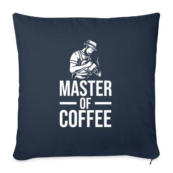Café buveurs de café Amateurs de café - Housse de coussin décorative 45 x 45 cm - bleu marine - Devant