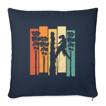 Retro escalade arborescente Vintage Arborist - Housse de coussin décorative 45 x 45 cm - bleu marine - Devant