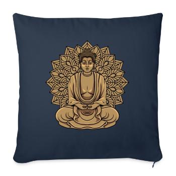 Buddha Buddhist Buddhismus - Sofakissenbezug 45 x 45 cm - Navy - Vorne