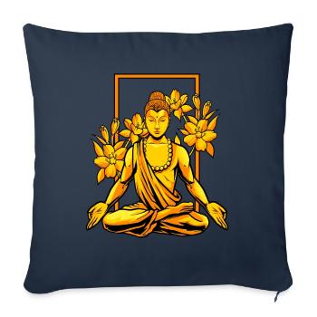 Buddha Buddhist Buddhismus - Sofakissenbezug 45 x 45 cm - Navy - Vorne