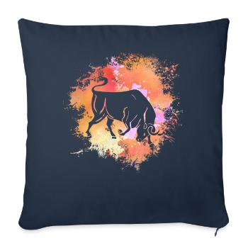 Bélier Signe astrologique Horoscope Astrologie - Housse de coussin décorative 45 x 45 cm - bleu marine - Devant