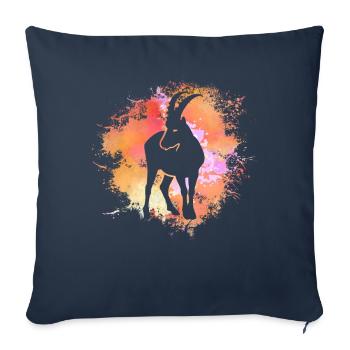 Capricorne Signe astrologique Horoscope Astrologie - Housse de coussin décorative 45 x 45 cm - bleu marine - Devant