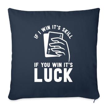Poker Pokerspieler Texas Holdem - Housse de coussin décorative 45 x 45 cm - bleu marine - Devant