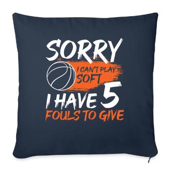 Basketball Basketballer - Sofa pillowcase 17,3'' x 17,3'' (45 x 45 cm) - navy - Front