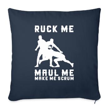 Rugby - Housse de coussin décorative 45 x 45 cm - bleu marine - Devant