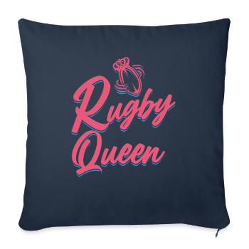 Rugby - Housse de coussin décorative 45 x 45 cm - bleu marine - Devant