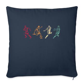 Rétro Rugby Vintage Rugby - Housse de coussin décorative 45 x 45 cm - bleu marine - Devant