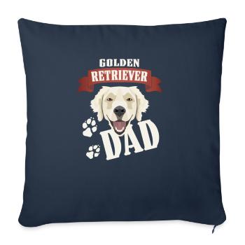 Golden Retriever Dad, Dog Dad - Sofa pillowcase 17,3'' x 17,3'' (45 x 45 cm) - navy - Front