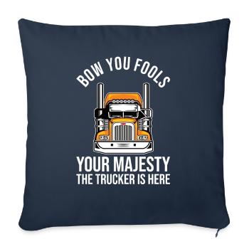 Chauffeurs routiers routiers - Housse de coussin décorative 45 x 45 cm - bleu marine - Devant
