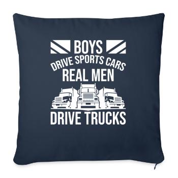 Chauffeurs routiers routiers - Housse de coussin décorative 45 x 45 cm - bleu marine - Devant