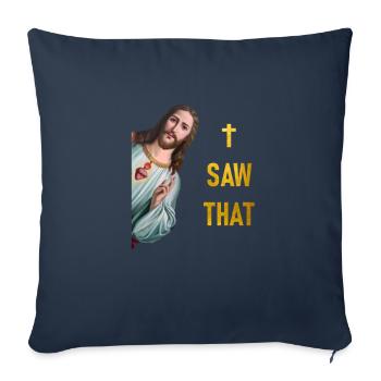Je vois ceci - Karma & Jésus disant - J’AI VU ÇA - Housse de coussin décorative 45 x 45 cm - bleu marine - Devant