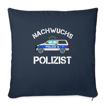 Nachwuchs Polizist Baby Kind Polizei Auto Geschenk - Sofakissenbezug 45 x 45 cm - Navy - Vorne