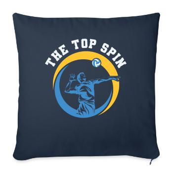 Volley-ball beach volley - Housse de coussin décorative 45 x 45 cm - bleu marine - Devant