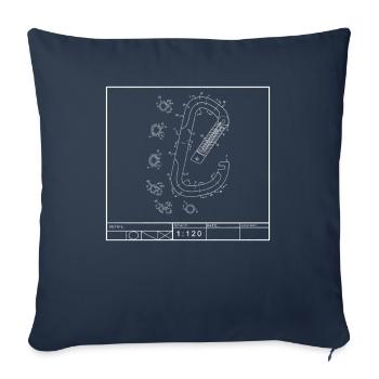 Climbing Mountaineering Climbers - Sofa pillowcase 17,3'' x 17,3'' (45 x 45 cm) - navy - Front
