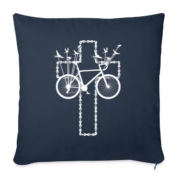 Road Bike Bicycle Road Cyclist Cycling Cyclist - Sofa pillowcase 17,3'' x 17,3'' (45 x 45 cm) - navy - Front