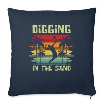 Volleyball Volleyball de plage - Housse de coussin décorative 45 x 45 cm - bleu marine - Devant