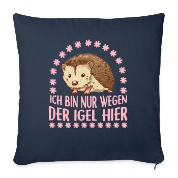 Hedgehog - Sofa pillowcase 17,3'' x 17,3'' (45 x 45 cm) - navy - Front