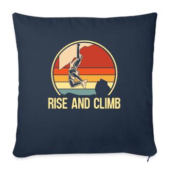 Climbing Mountaineering Climbers - Sofa pillowcase 17,3'' x 17,3'' (45 x 45 cm) - navy - Front